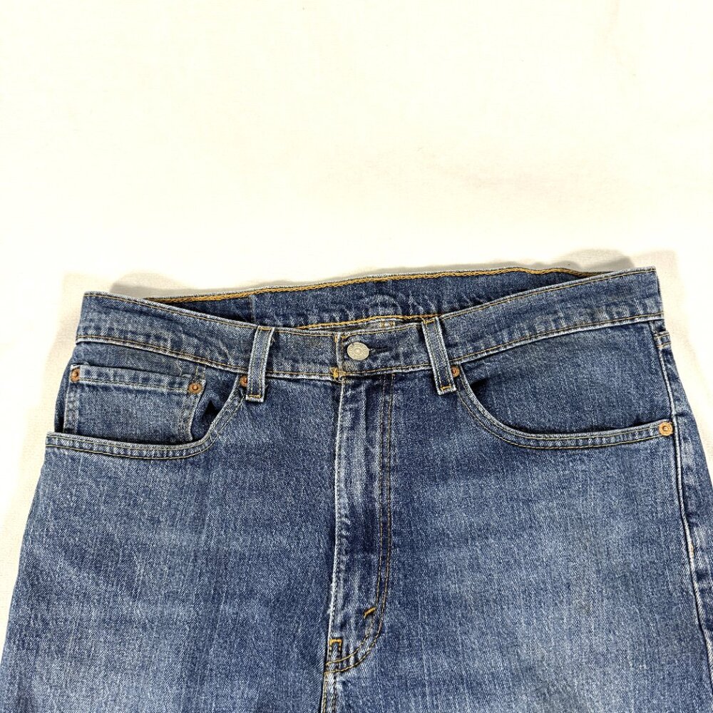 Levis 505 Jeans 36X34 Blue Perfectly Faded - Picture 4 of 10